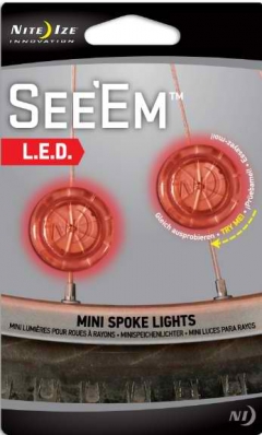 SeeEm мини светлини за велосипедни спици - червени / Nite Ize